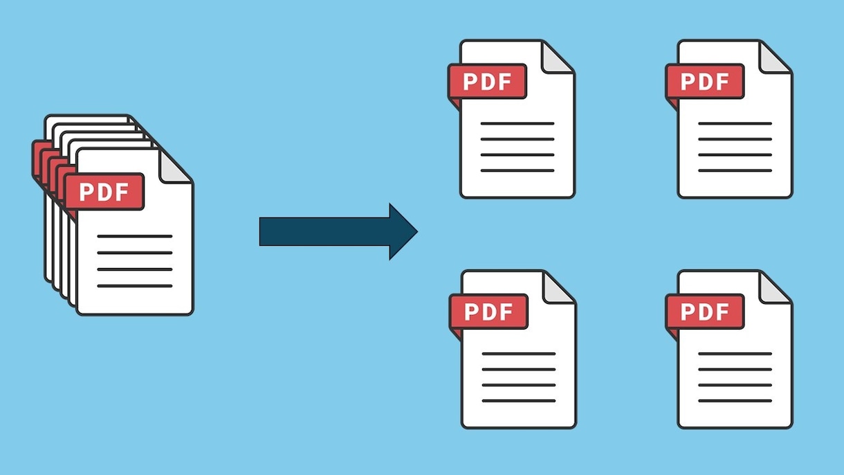 ＰＤＦの分割をします 安く早く対応いたします。お気軽にご相談ください。 イメージ1