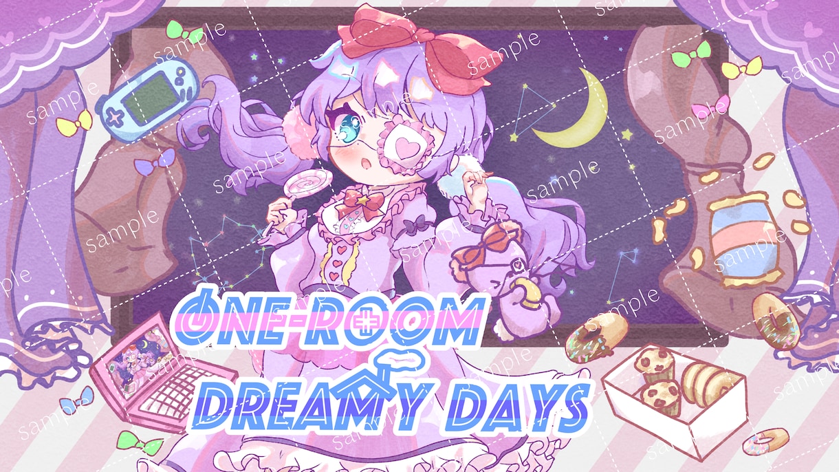 歌ってみたの一枚絵イラストを描きます かわいい曲にぴったりの一枚絵イラストを描きます イメージ1