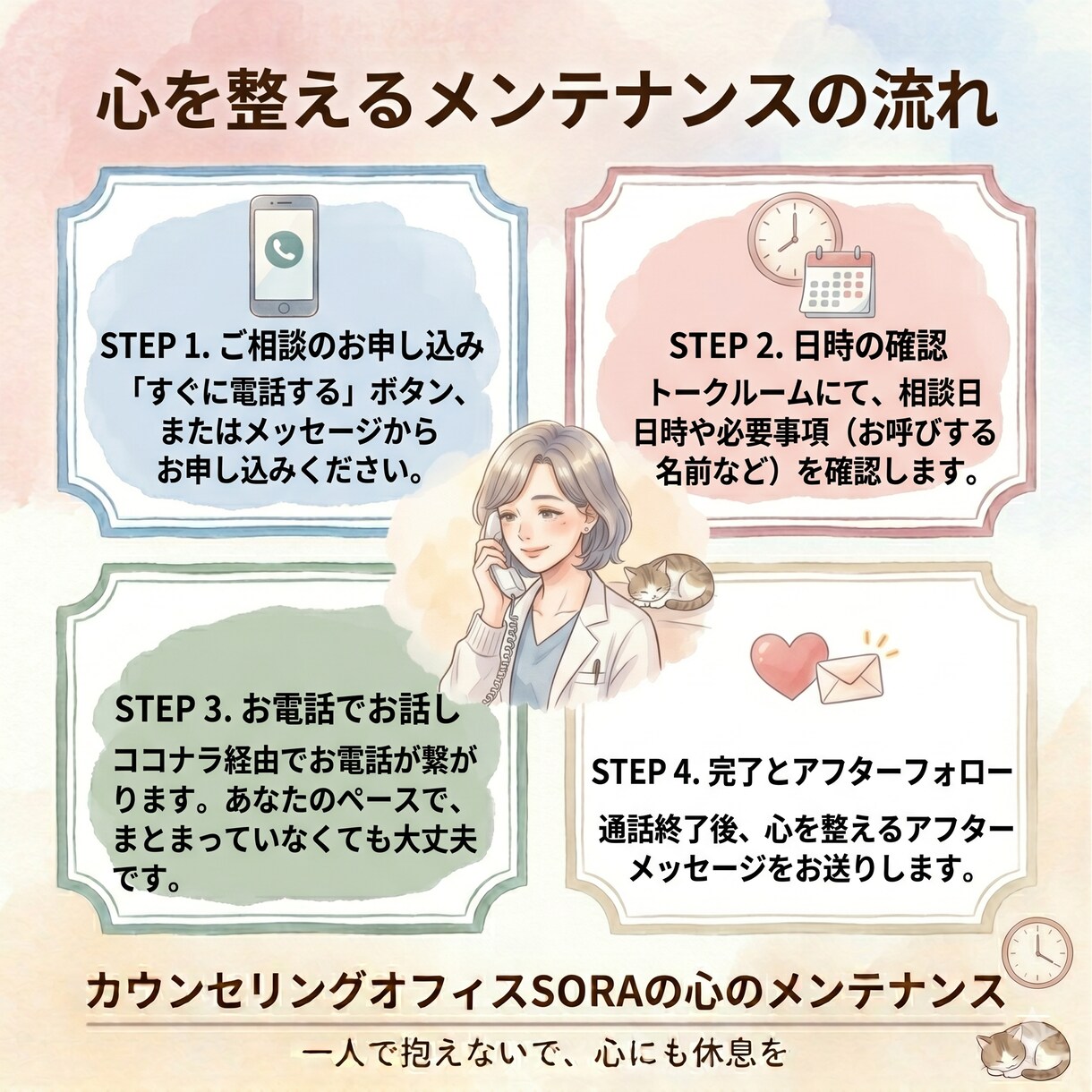 心と体の専門家が、誰かを支えるあなたを支えます 自分を後回しにしていませんか？ 支える人のための心の相談室 イメージ4