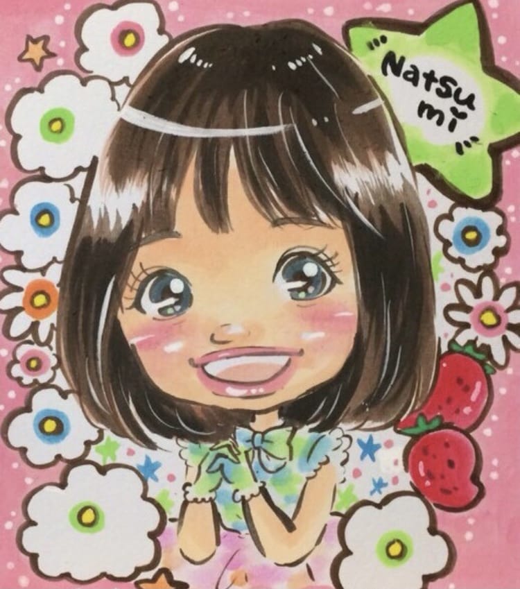 ミニサイズのゆめかわいい似顔絵お描きします 女性やお子様に大人気の漫画タッチのキラキラ似顔絵です！ イメージ1