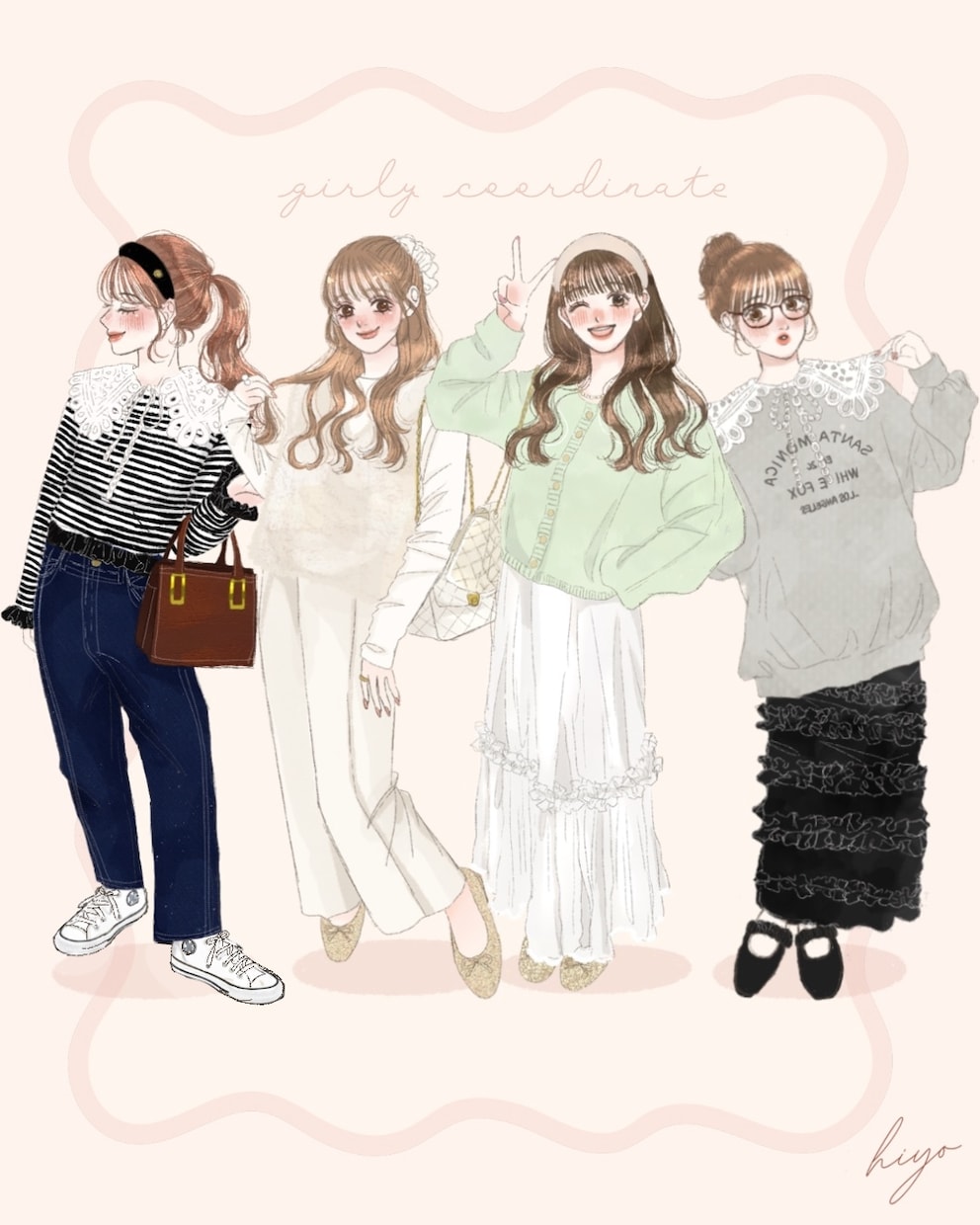 キャラクター立ち絵・コーデイラスト描きます 【ファッション・サイト・ビジネス・コーデ・SNS用】 イメージ4