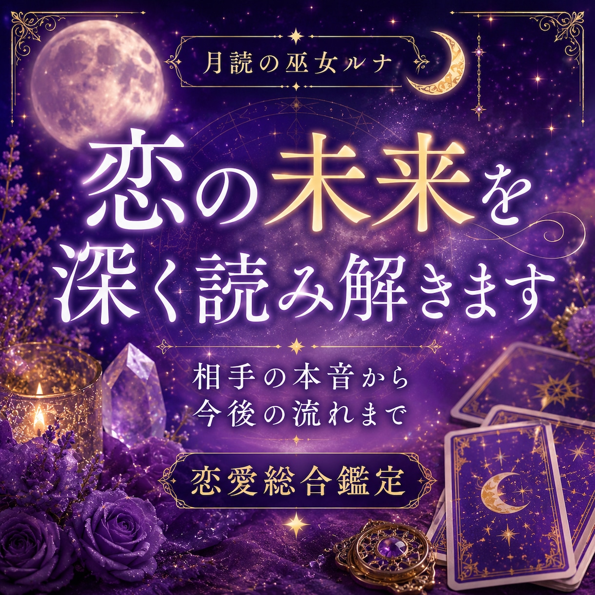 恋愛総合鑑定｜未来の流れを深く視ます 相手の本音から今後の可能性まで イメージ1