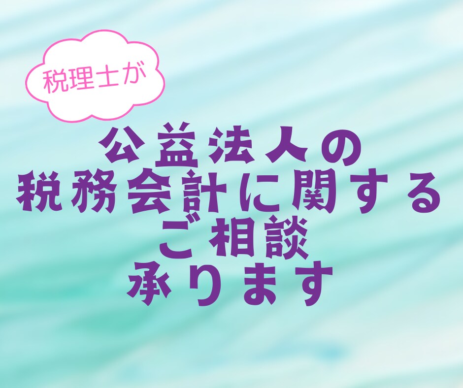 公益法人の税務、会計のご相談お受けします 公益法人に強い税理士が味方になります！ イメージ1