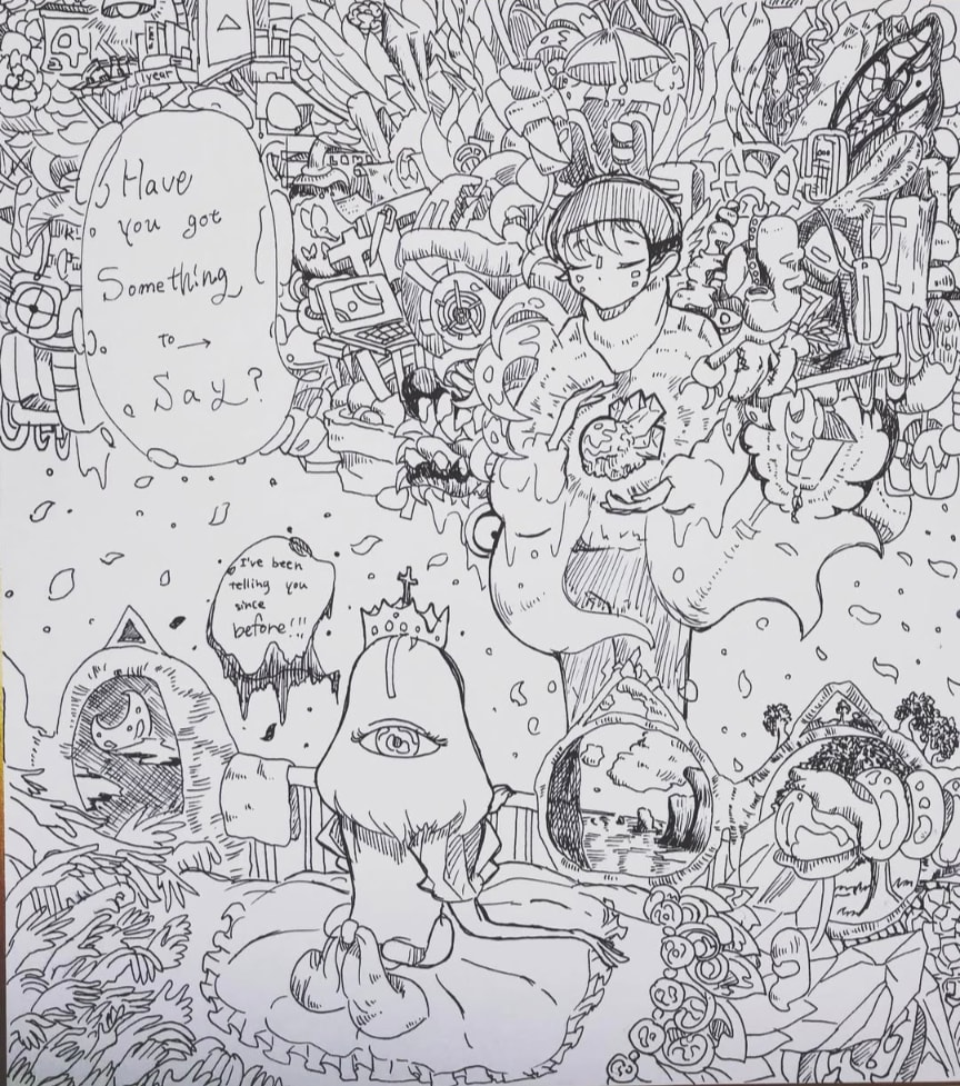 色紙イラスト（飾り用）を送付いたします 依頼者さんのお話をペンアートにします！ イメージ2