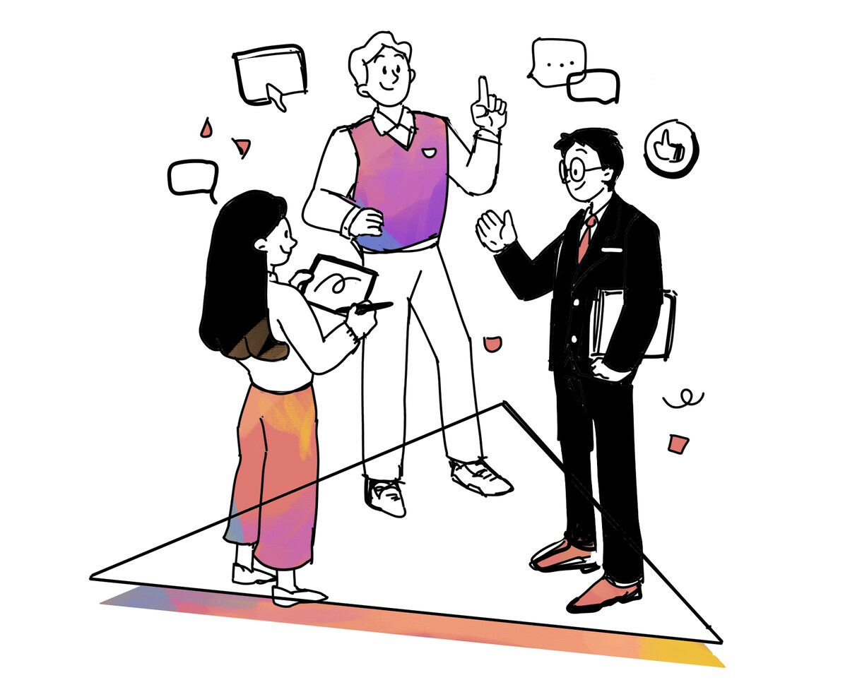 ビジネス系広告動画などに使用するイラストを描きます どんな絵柄にも対応！動画用にレイヤーパーツ分けした素材 イメージ1