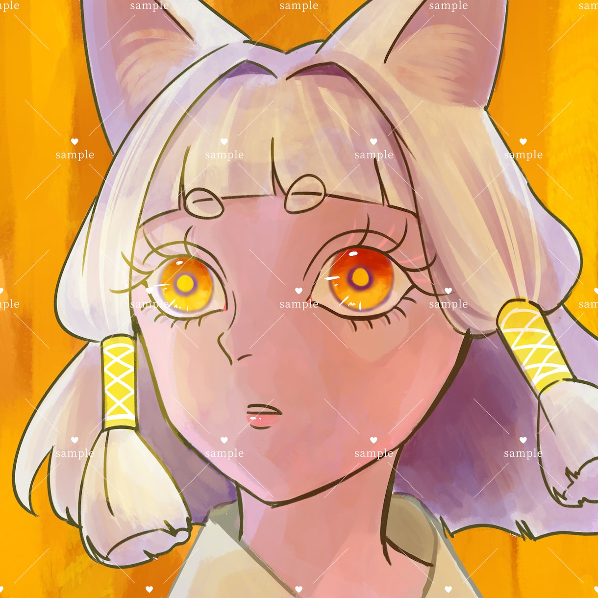 目を引く厚塗り風アイコン承ります 目力強めのミステリアスなアイコンを描きます。 イメージ2