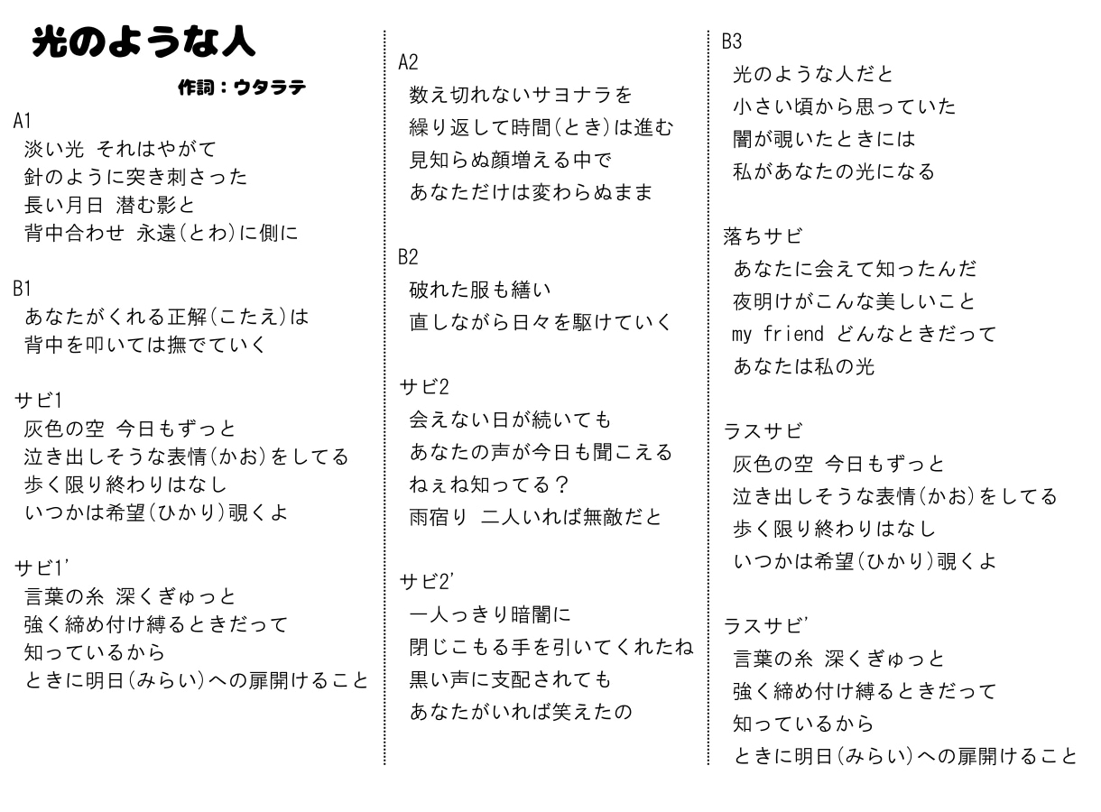経験豊富な作詞家があなたの希望に寄り添います ボカロ音源で譜割もサポート！曲作りがスムーズに進む歌詞制作 イメージ5
