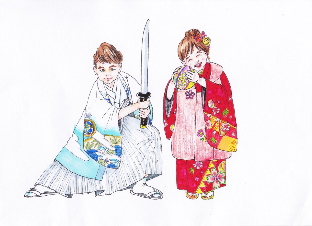 やさしいタッチで♪理想の似顔絵描きます 写真に撮れない想いや記念を、イラストにして残しませんか？♪ イメージ4