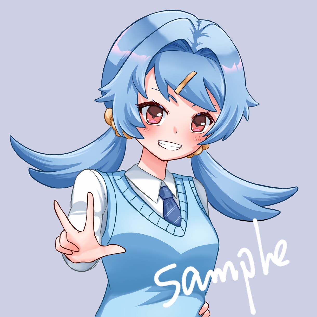 可愛い女の子のアイコンイラスト描きます 何度でも修正OK！SNS・LINE等様々な用途で使用可能！ イメージ9