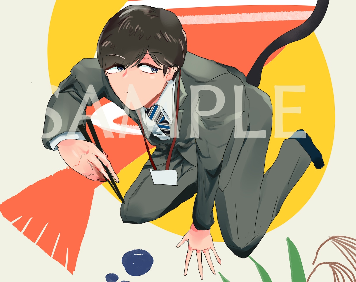 SNSのアイコンに使えるイラスト描きます イメージ1