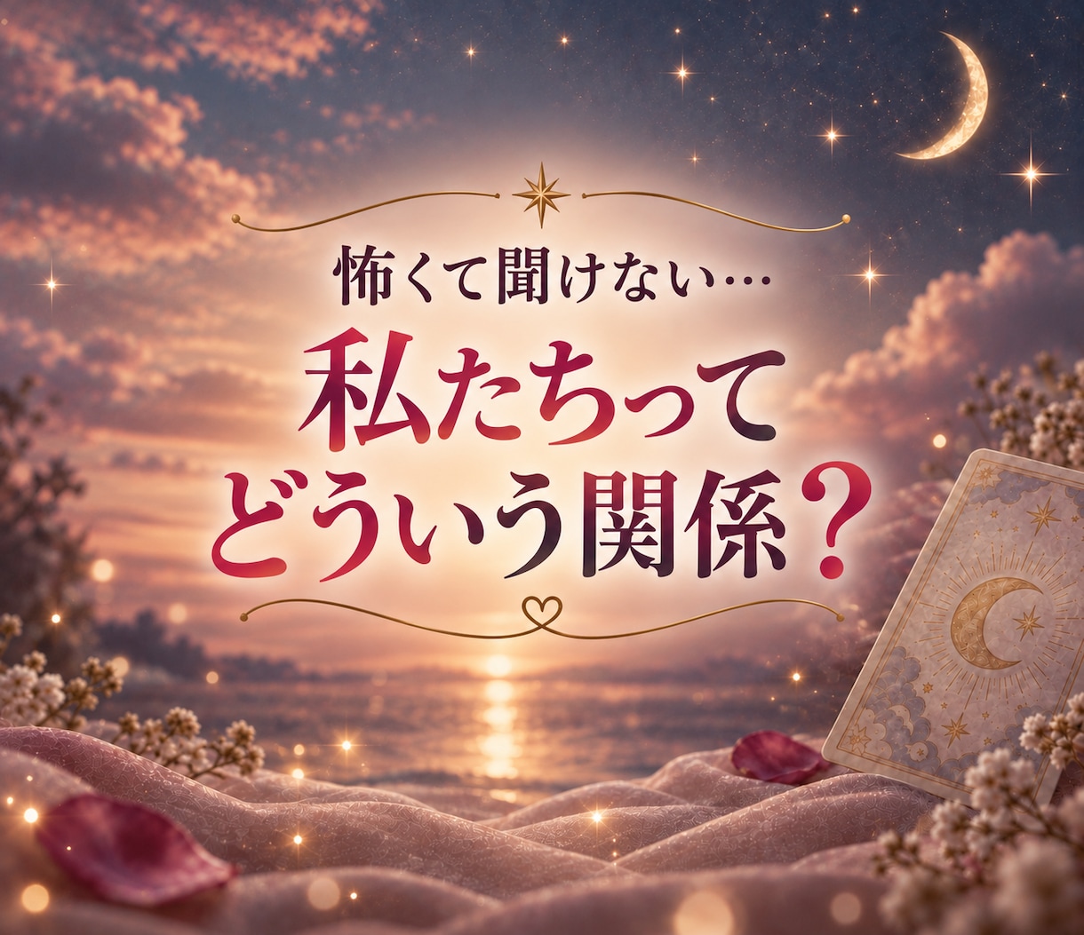 曖昧な関係に悩むあなたの恋を優しく占います 彼との関係も、あなた自身の幸せも、大切に イメージ1