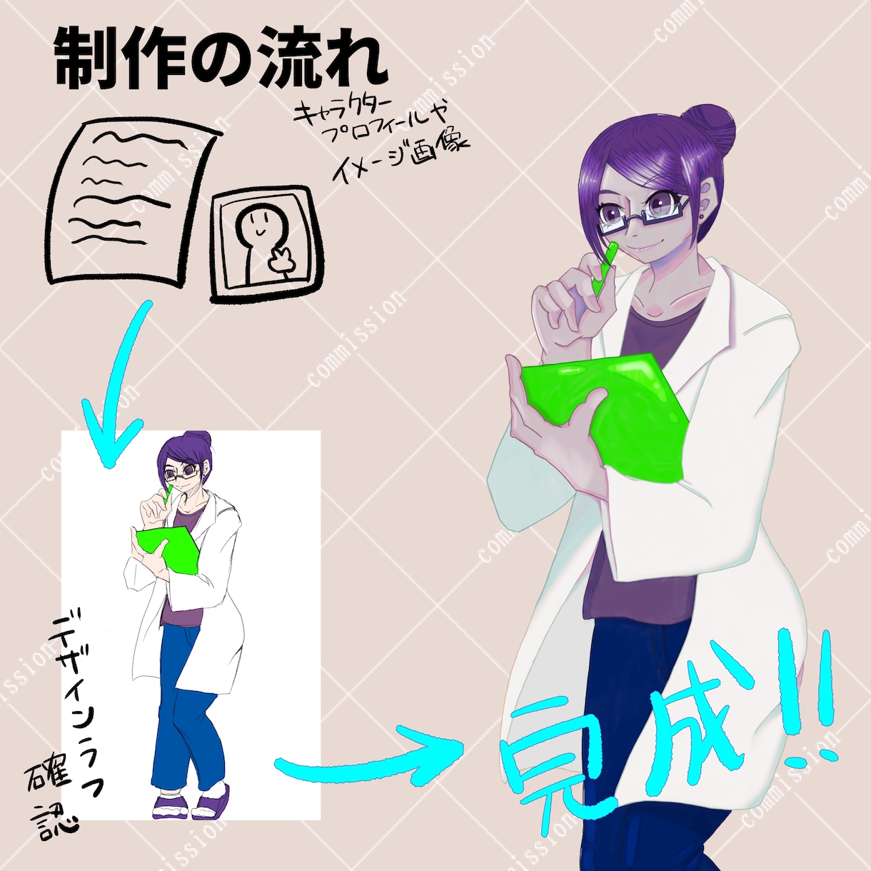 TRPG・動画配信などで使える立ち絵の制作承ります 商用可能/厚塗りでマットな質感 イメージ2