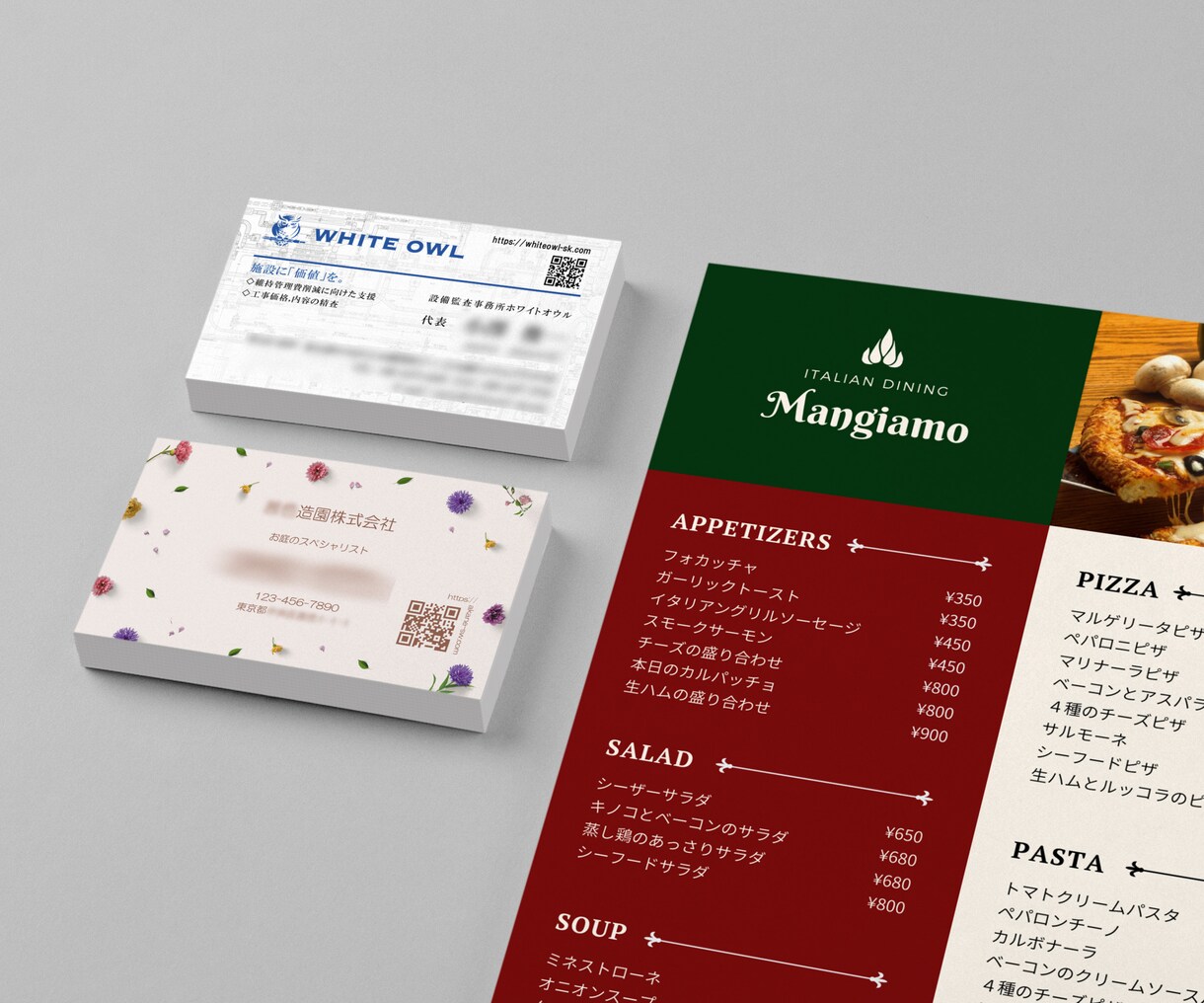 名刺やカード，パンフなどのデザイン制作いたします 【予算をかけずに本格デザインを用意したい方へ】 イメージ5