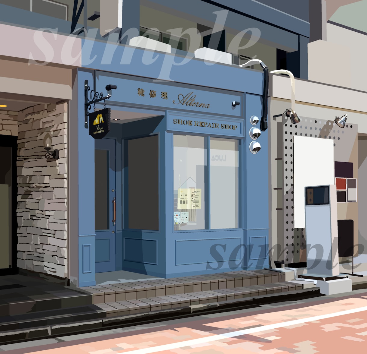 お店の写真を基にアニメ風のイラストにします 写真を基に作成したイラストでお店の宣伝をします！ イメージ7
