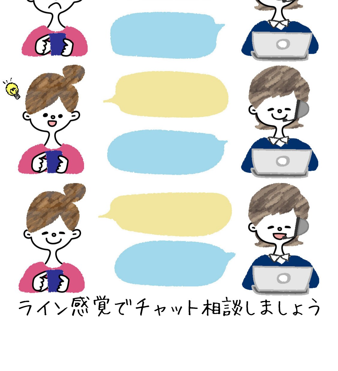 不眠症、心や仕事などのお悩みをチャット相談致します トークルームにてライン感覚でじっくりお話しをしましょう！ イメージ1