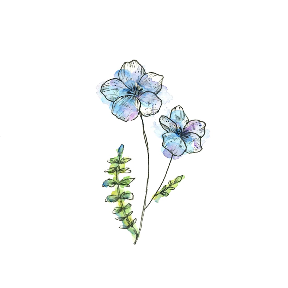 誕生花やお好きなお花の絵を描きます あなたに、大切な誰かに、世界に一枚だけの特別なお花を。 イメージ9