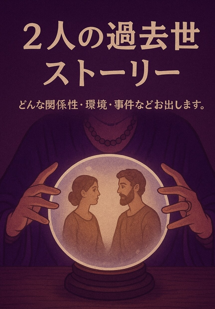 恋人・夫婦【過去世鑑定書】ストーリーをお出します 気になる！２人の繋がりは何だろう。。？ イメージ1