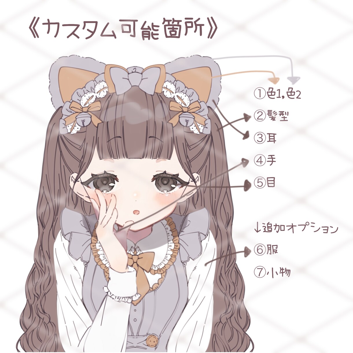 720通りから選べるセミオーダーアイコン作ります カラバリ多数/服・小物対応いたします イメージ2