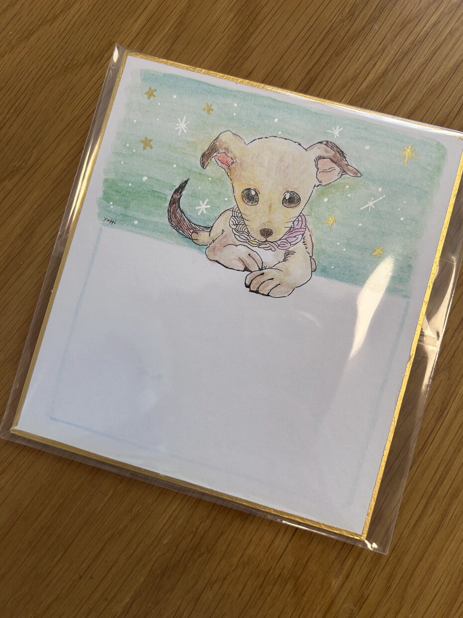ふんわり水彩の似顔絵作成します ミニ色紙に水彩でふんわりとした似顔絵をお描きします イメージ6