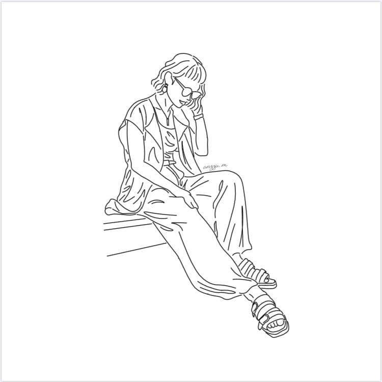 1人用アイコン/似顔絵/イラスト作成します お写真を元におしゃれな線画であなただけのイラスト作成 イメージ4