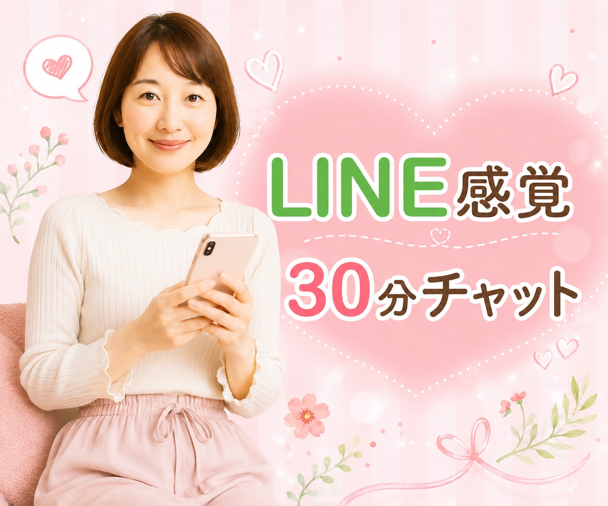 30分チャットで愚痴や性のお悩みお聞きします 電話が苦手な方向け♡LINE感覚でお話しませんか？男女OK◎ イメージ1