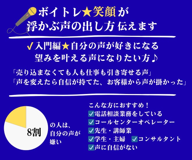 ボイトレ✨笑顔が浮かぶ声の出し方伝えます ✅入門編✨自分の声が好きになる✨望みを叶える声になりたい方♪ イメージ3