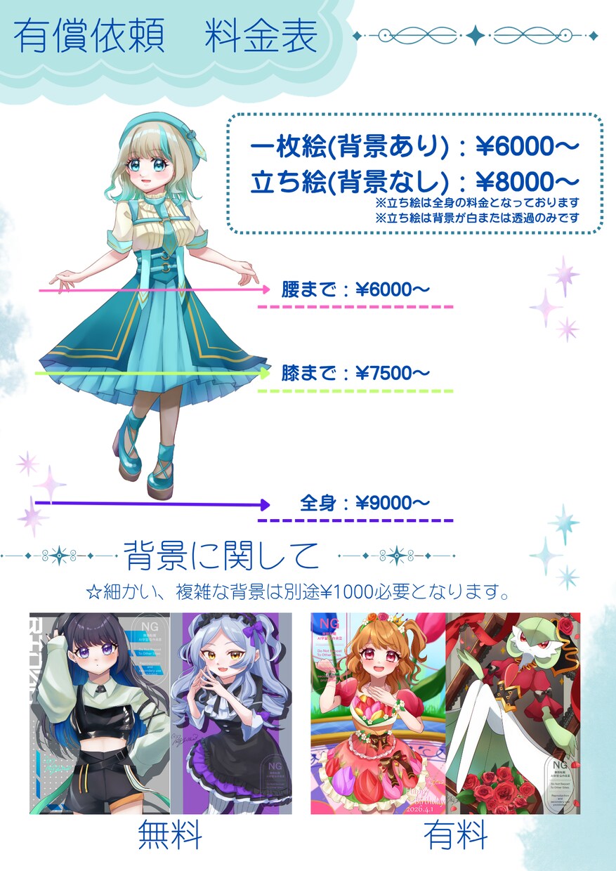 アイドル系・かわいい女の子イラスト制作します SNSや記念用にぴったりの一枚をお届けします イメージ5