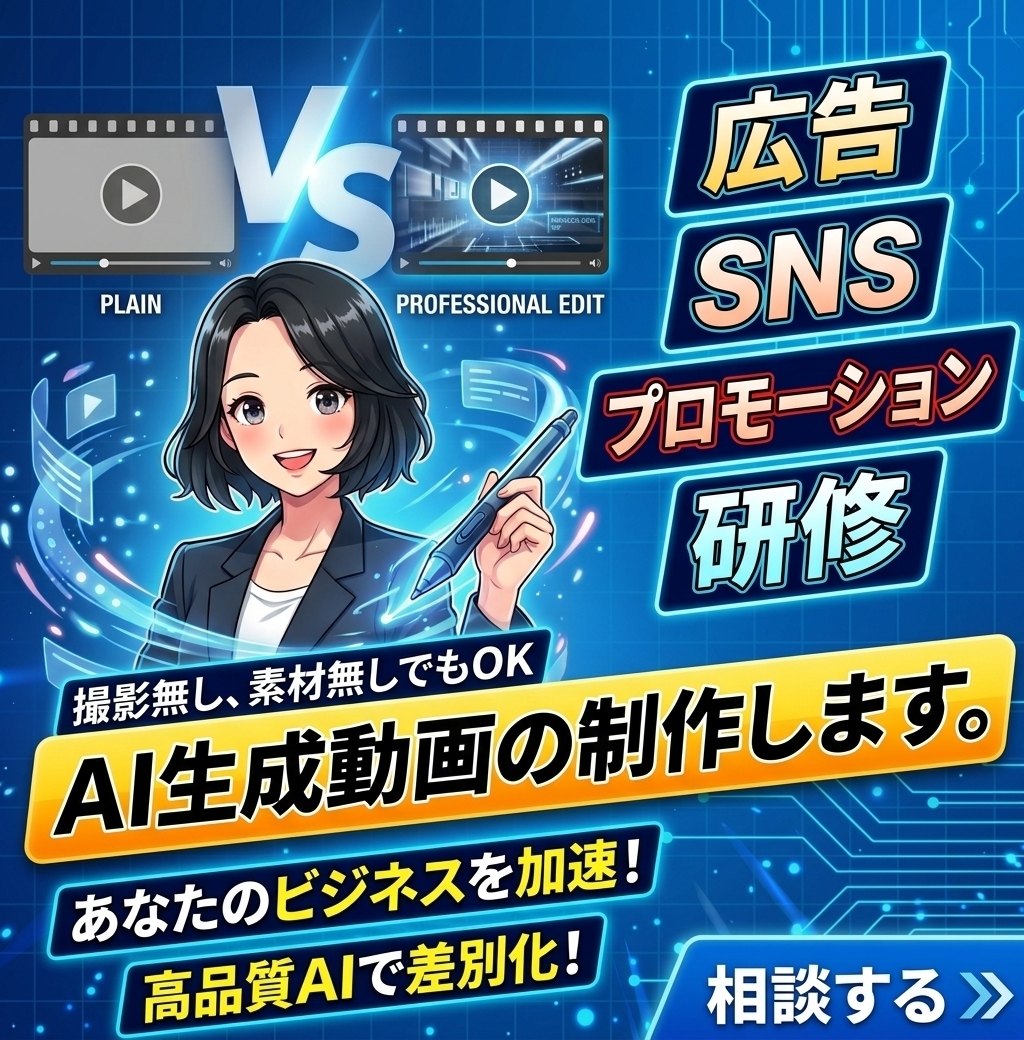 丸投げOK！生成AIで動画を制作ます AI生成動画の企画、生成、編集まで一気通貫で行います イメージ1