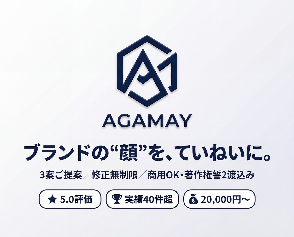 シンプルで洗練されたロゴを制作します 3案ご提案×修正無制限｜商用OK・著作権譲渡込み イメージ1