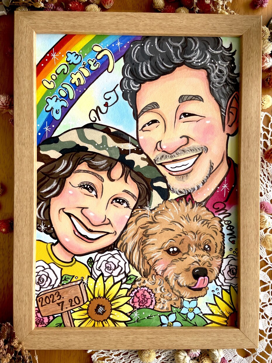 そっくりで表情イキイキ‼️喜ばれる似顔絵描きます 似顔絵検定1級似顔絵師が最高の思い出を！大好きを伝えたい人に イメージ7