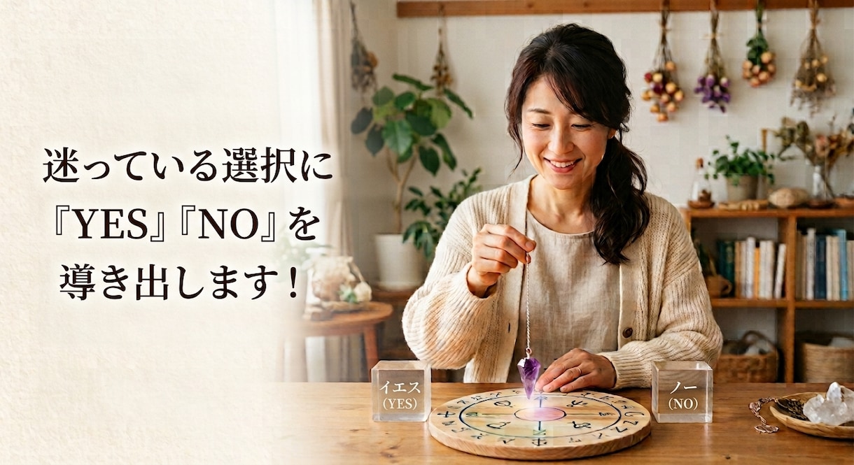 迷った選択、YES/NOで答えます 決断に迷うあなたへ。心が求める答えをペンデュラムで導きます イメージ1