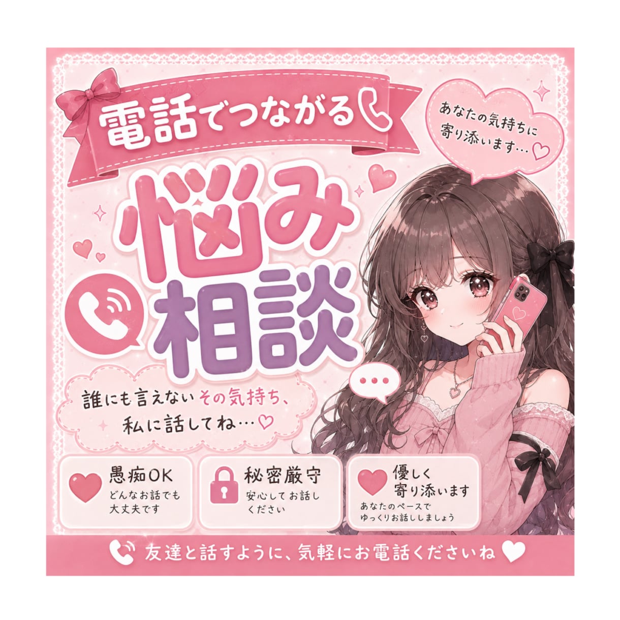 あなたの心のお話を聞きます ︎✿「心に溜めた言葉、ここに置いていきませんか？」︎✿ イメージ1