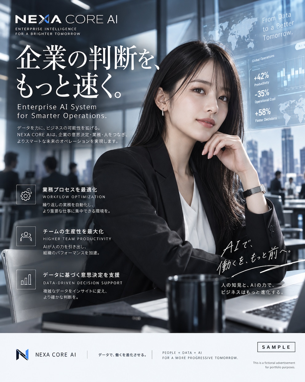 AIモデルでEC・SNS・広告用の画像を制作します 撮影なしで、ブランドに合う実写調ビジュアルを制作 イメージ3