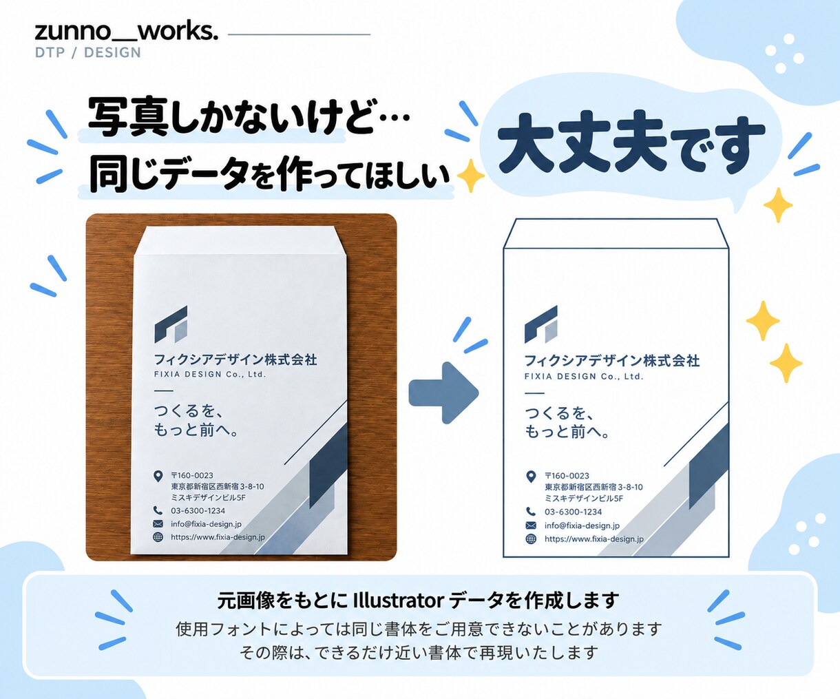 画像・手書きロゴを印刷用データにします 印刷会社勤務のスタッフが丁寧にトレースします イメージ3