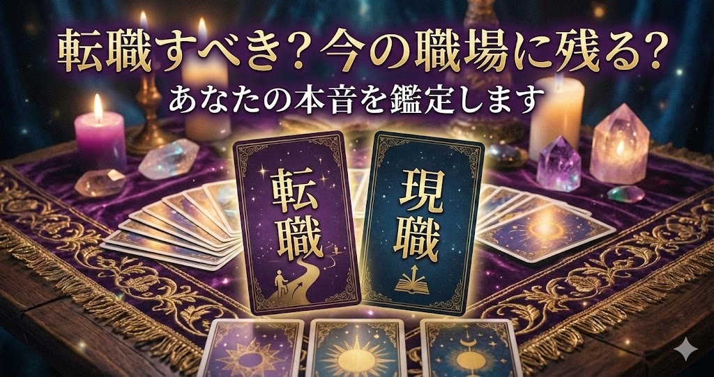 転職すべき？今の職場に残る？本音鑑定ます 心が迷ったときの運命は？動四柱推命で仕事の流れを読み解きます イメージ1