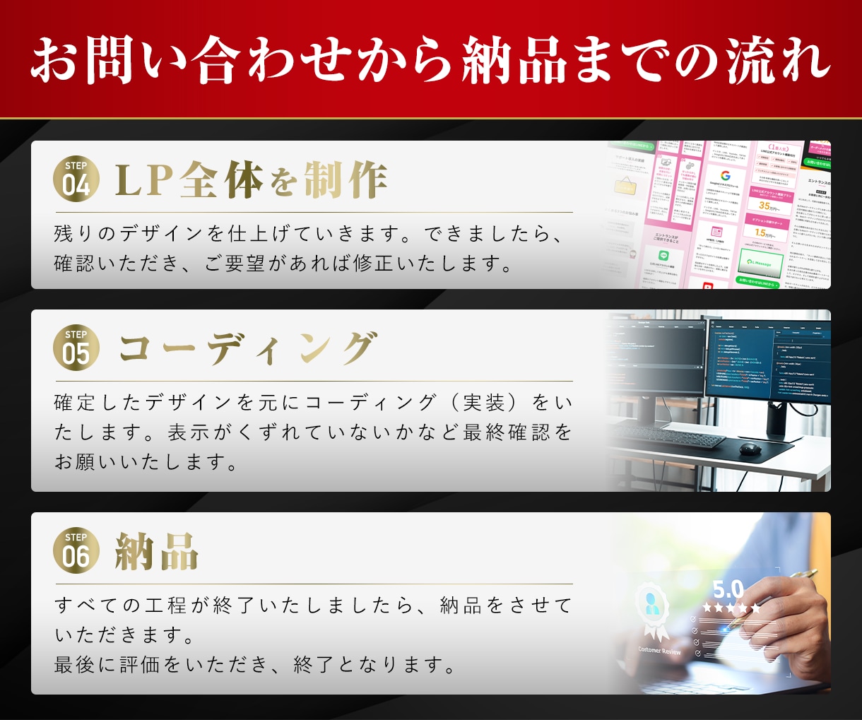 思わず手が動く導線設計で売れるLP制作します 最短7日納品！即レス！高品質！ イメージ3