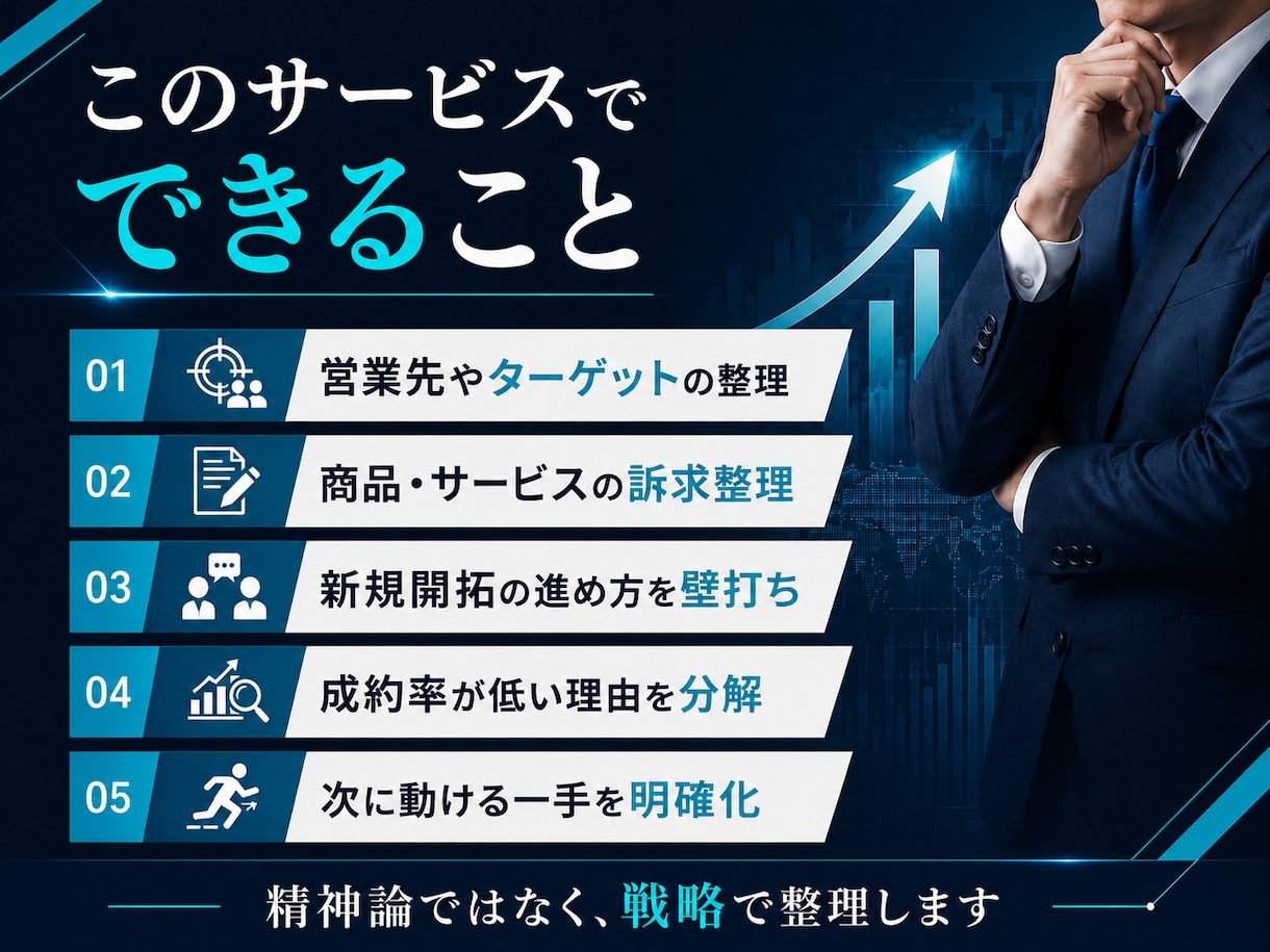 営業戦略と新規開拓を整理します 売れない理由と次の一手を一緒に考えます イメージ3