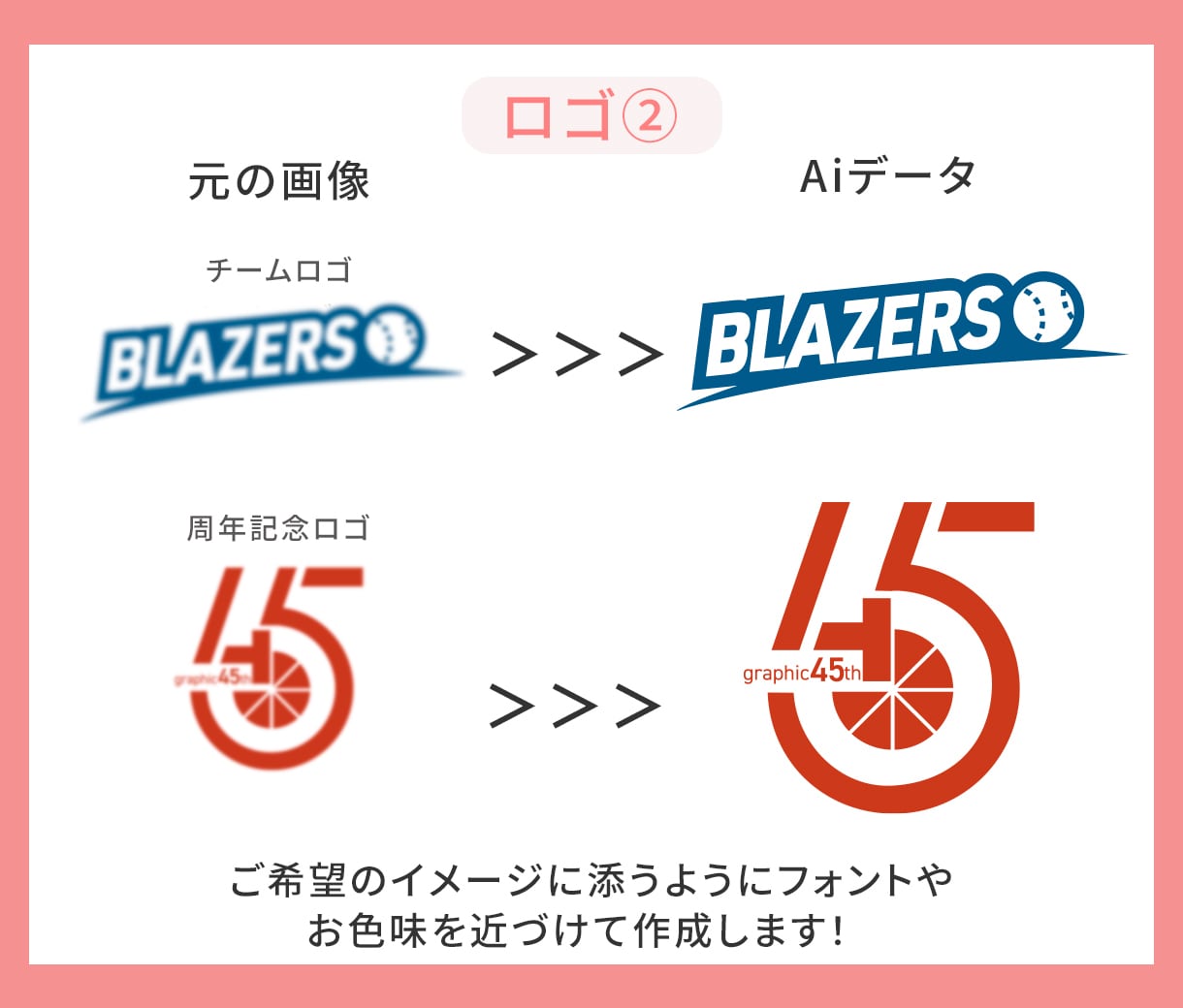 画像・ロゴ・イラスト・手書き等をAiデータ化します 綺麗なAIデータにトレース｜印刷・Web対応|低価格で解決 イメージ4