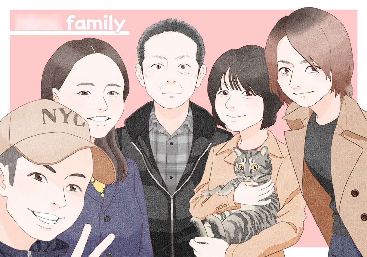 リアルなタッチで似顔絵作成します 記念日のお祝いに！ペットも対応いたします◎ イメージ2