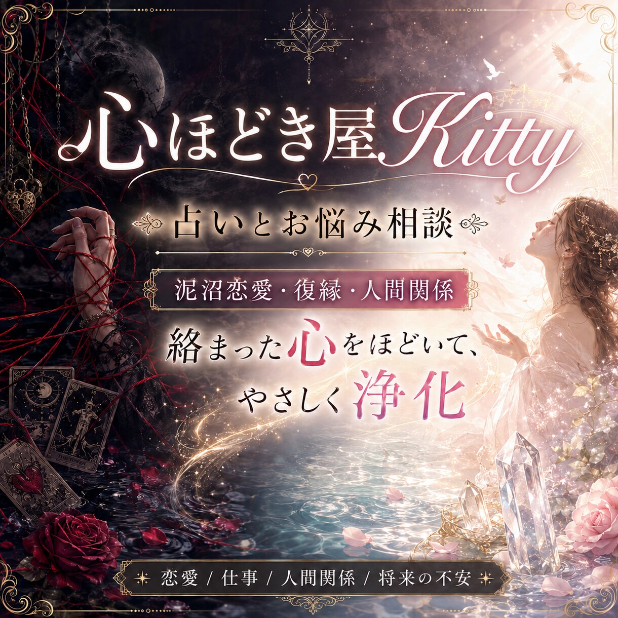 どんな内容でもあなたの心をほどきながら占います 心ほどき屋/きれいごとだけじゃ、心は救えない。 イメージ1