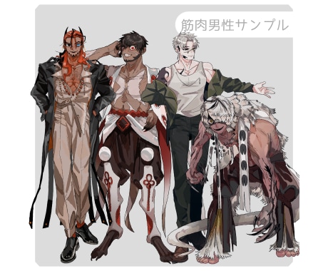 表情差分3種付き！全身立ち絵8千円から描きます 短納期と幅広い描画ジャンルであなたの卓を応援します。 イメージ4