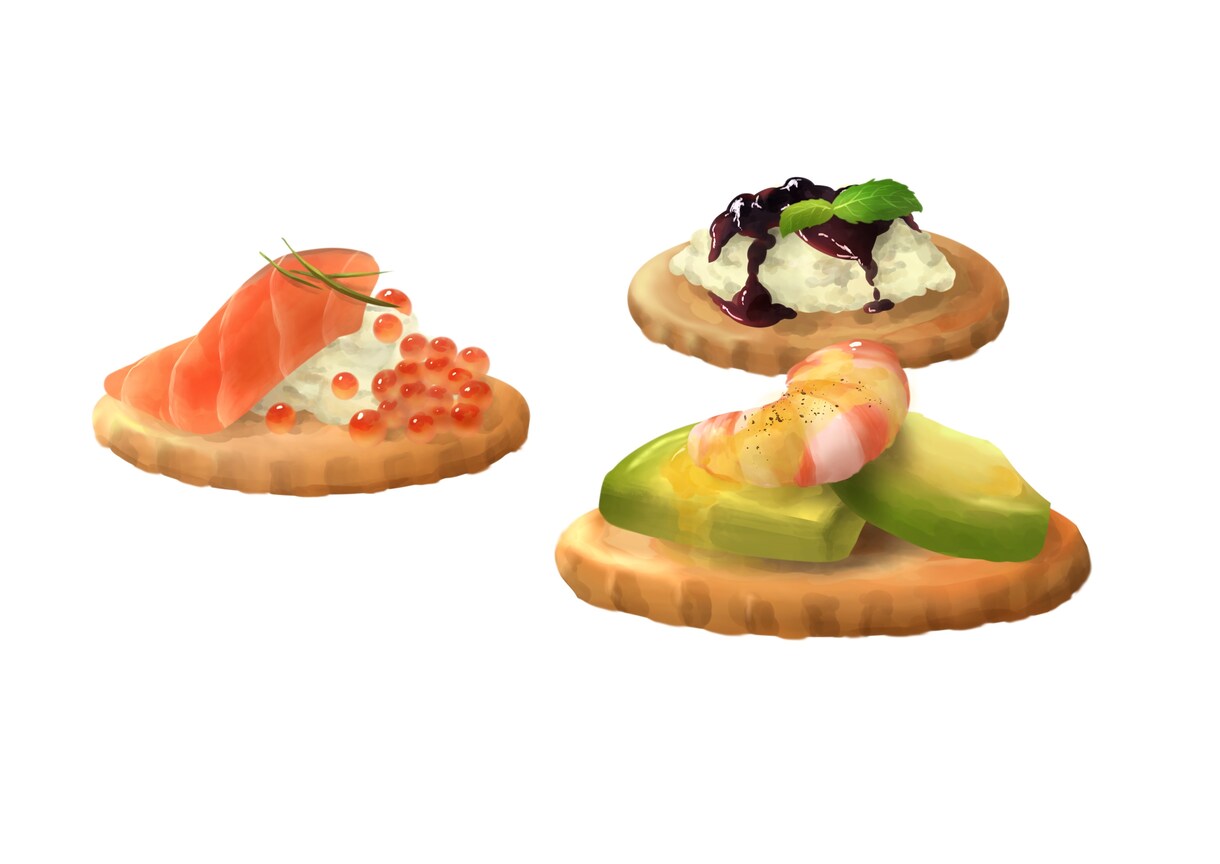 思わずお腹が鳴ってしまう食べ物イラスト描きます SNSのアイコンやお店のメニューや広告に！ イメージ4