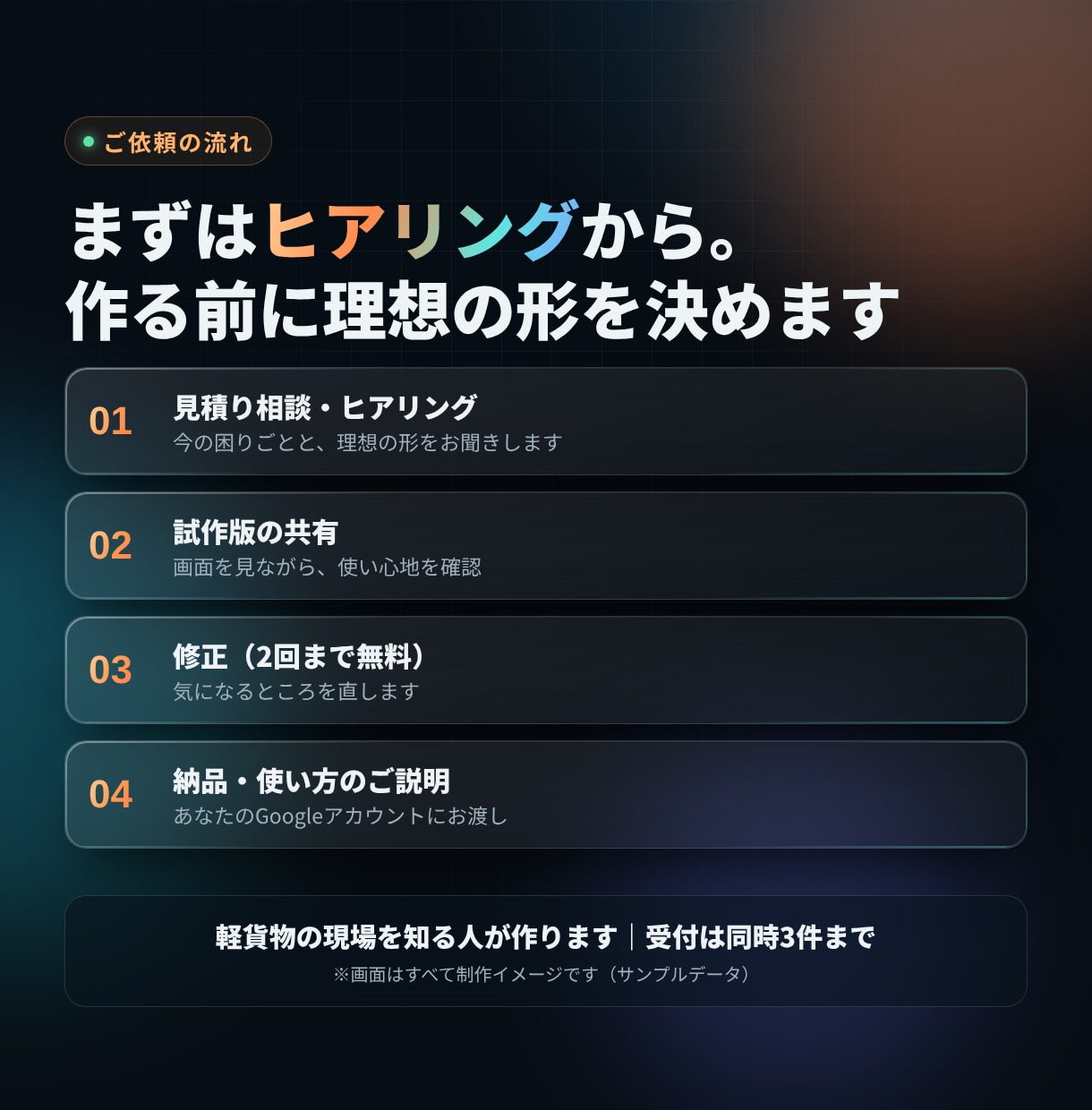 軽貨物会社の給与計算をCSVを入れるだけにします 委託元のCSVからドライバー別の委託料と明細まで自動作成 イメージ6