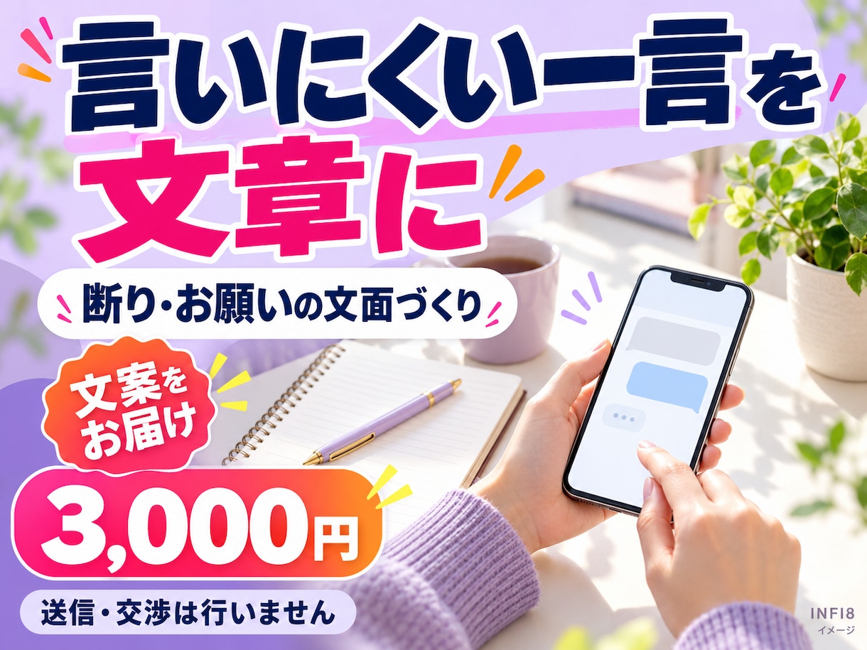 断り・お願いをやわらかい文章に整えます 言いにくい一通を、事実に沿って丁寧に イメージ1