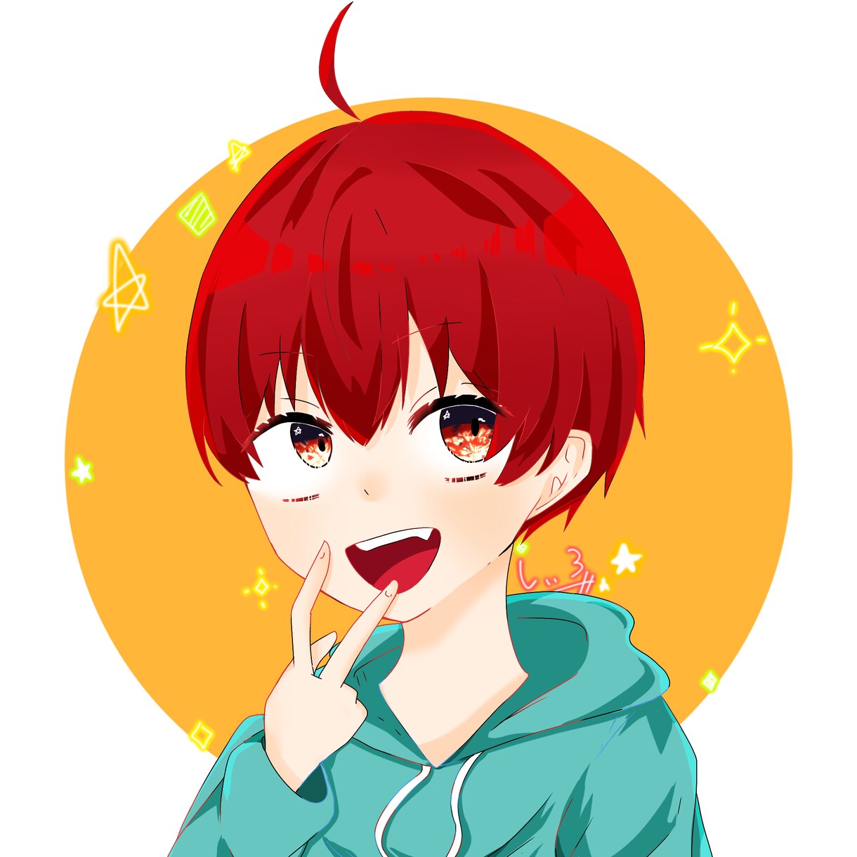 キラキラの可愛いSNSアイコン描きます 宝石のようなキラキラの絵や細かな髪の可愛いアイコンを描きます イメージ3