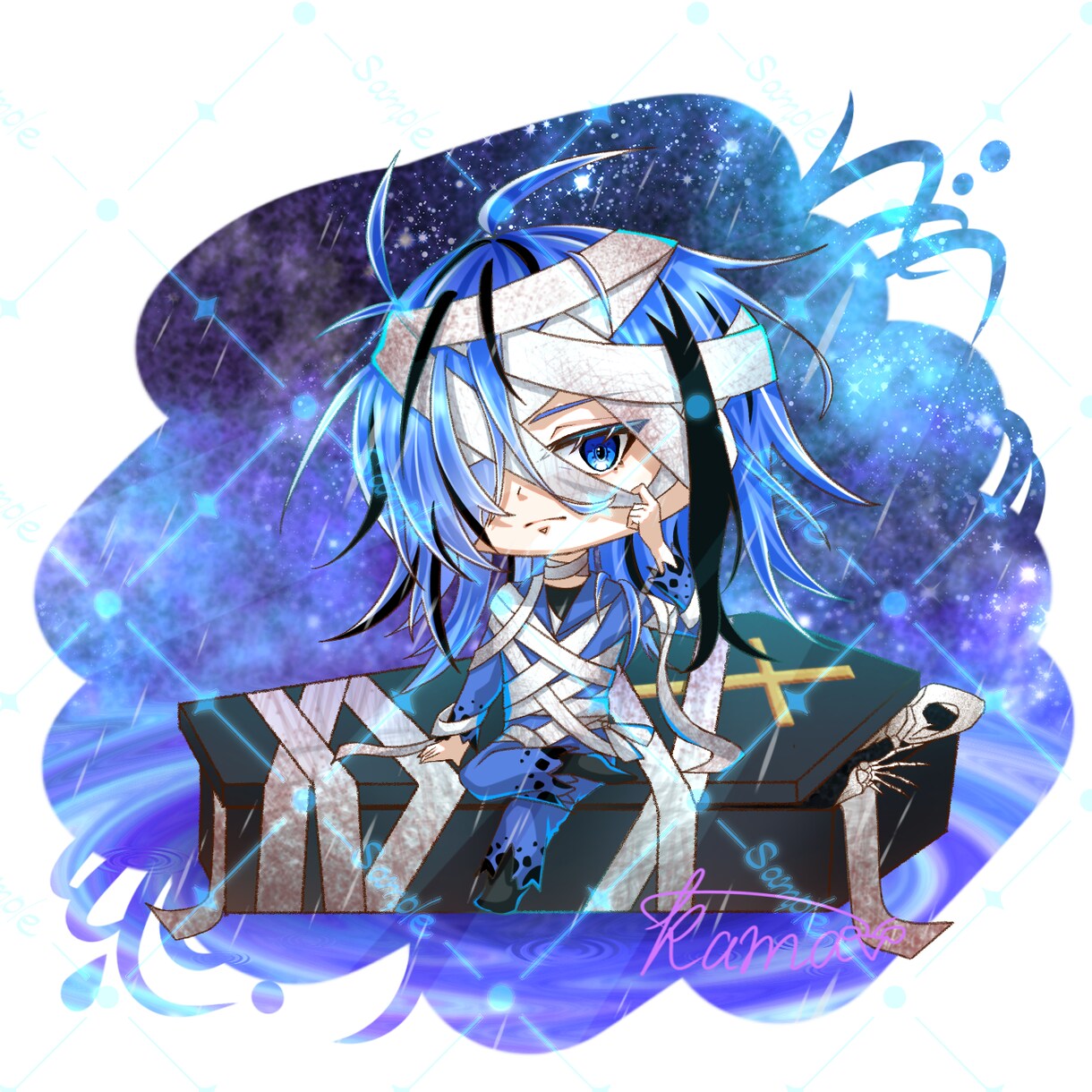 色鮮やかで繊細なミニキャラのイラストお描きします 美麗でかっこいい絵柄でミニキャラを制作いたします！ イメージ1