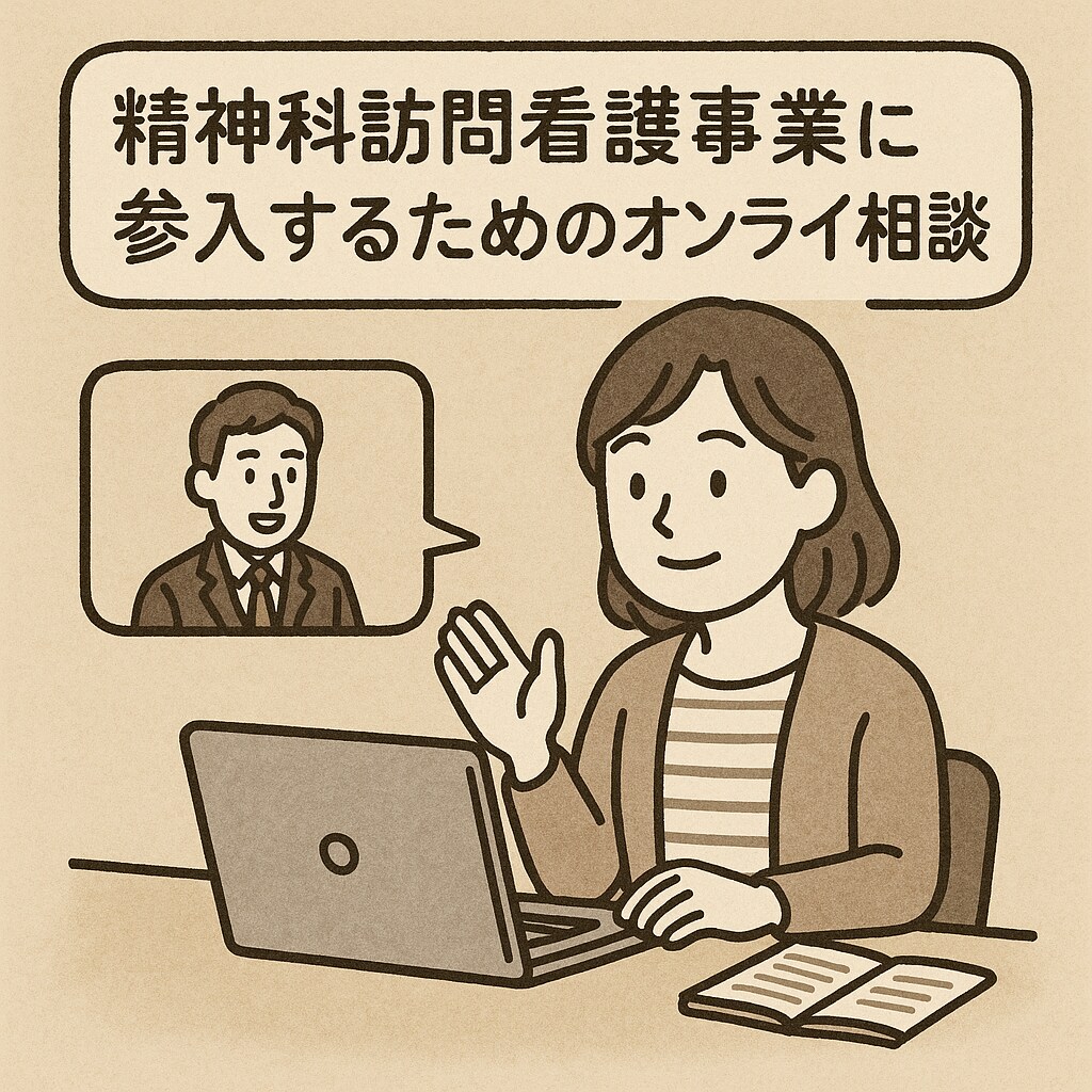 精神科訪問看護参入の相談に乗ります 精神科訪問看護　 ！参入するか悩んでいる方はご相談ください！ イメージ1