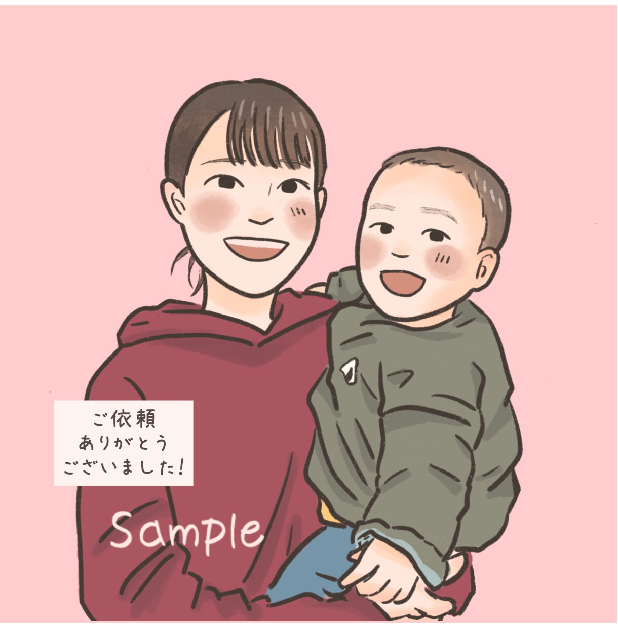 商用可◎おしゃれかわいい似顔絵イラストを描きます SNSアイコンやご家族、お子様のプレゼント、記念日などに♩ イメージ6