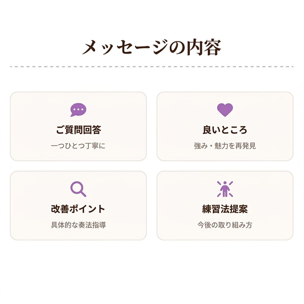 現役ピアノ講師が動画添削レッスンをします 良い部分､上達ポイント､練習法などを丁寧に細かくお伝えします イメージ7