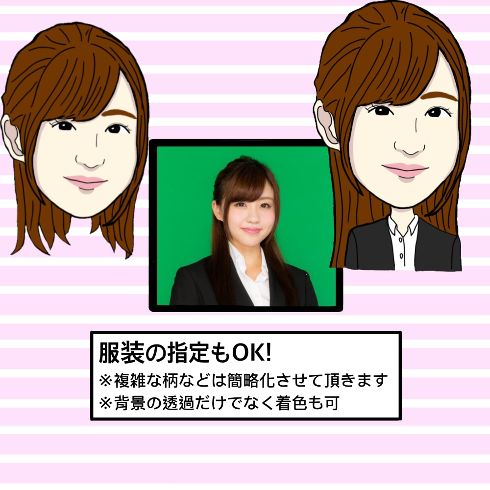 ちょうど良い似顔絵をお描きします SNS用アイコンや名刺などのビジネスにもちょうど良い！！ イメージ3